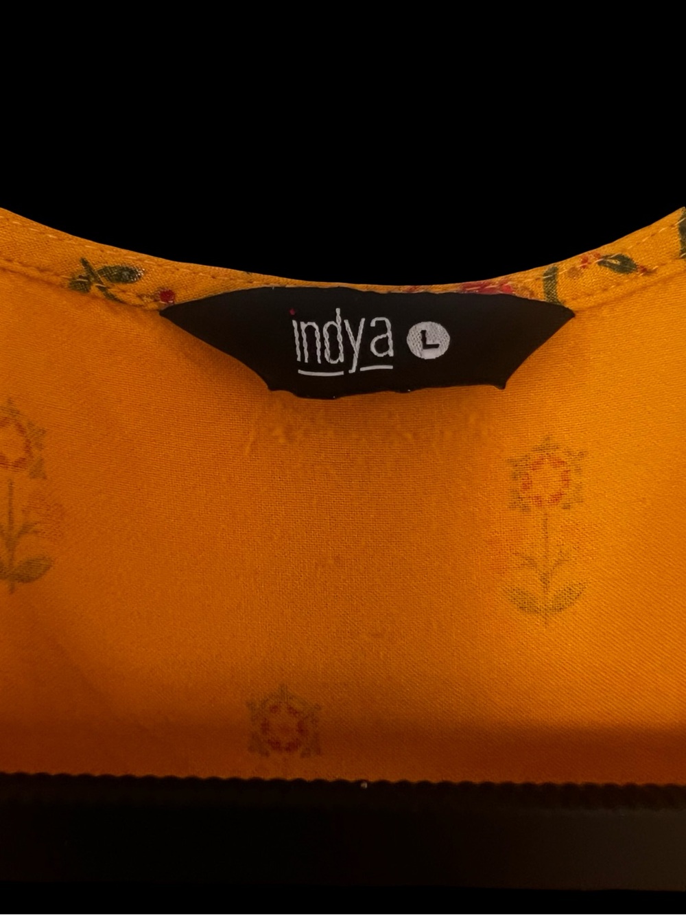 Indya Mustard Yellow Floral Foil Tiered Maxi Dress - Picture 4 of 6